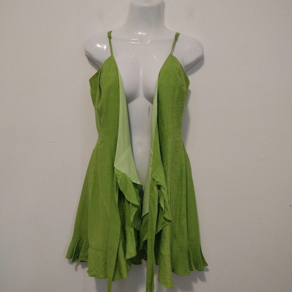 Lulu's - Sunny Day Style Ruffled Mini Wrap Dress - Picture 12 of 16